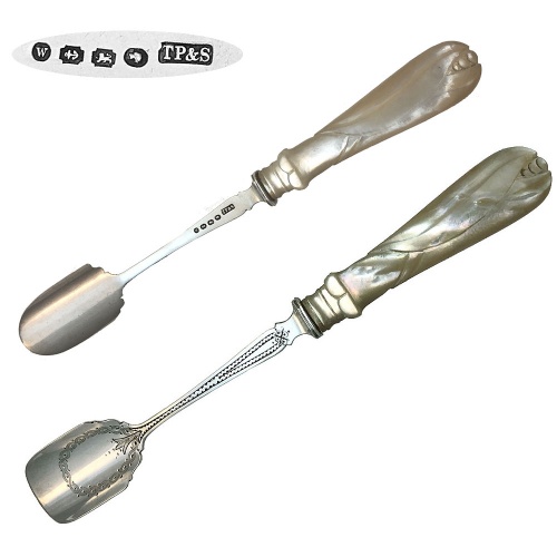 Victorian Silver and Mother of Pearl Stilton Scoop 1871